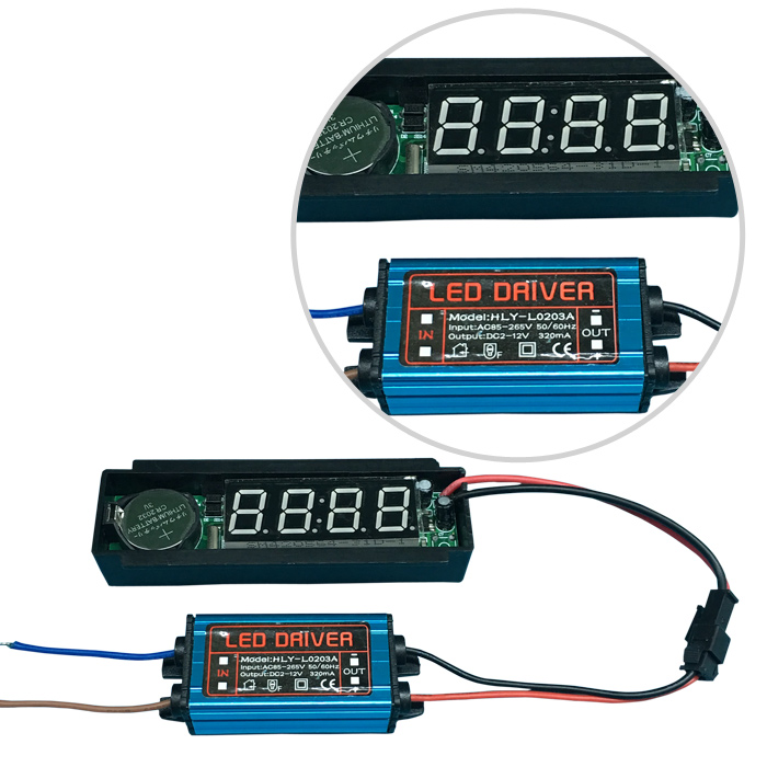  燈鏡時鐘顯示屏